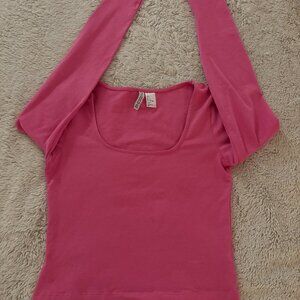 Pink Long Sleeve Women's Top